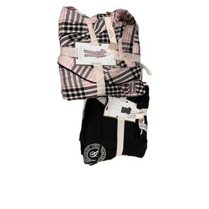NWT Victoria's Secret Black and Pink Pajama Set